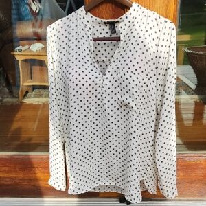 Forever 21 Black and White Polka Dot Blouse